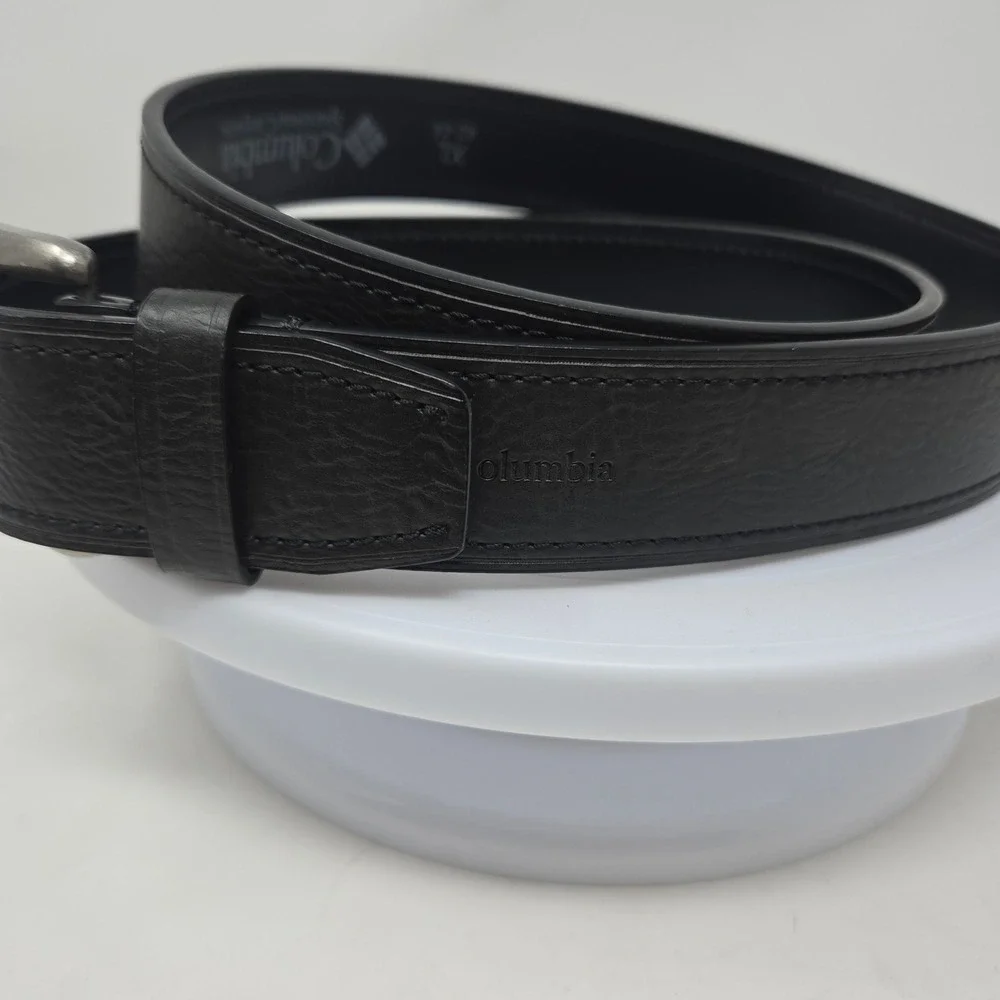 Columbia Mens Belt Black ‎ Synthetic Leather Size XL 42-44 Buckle